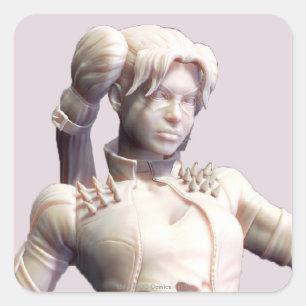 Harley Quinn Alternative 2 Quadratischer Aufkleber