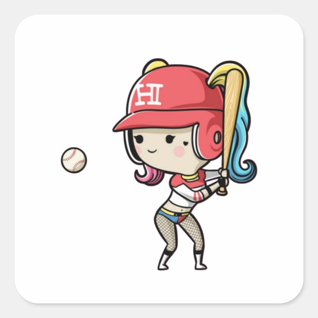 Harley Quinn - Baseball - Aufkleber (Vorderseite)