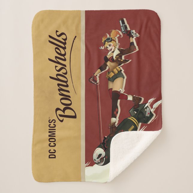 Harley Quinn Bombshells Pinup Sherpadecke (Vorderseite)