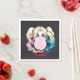 Harley Quinn Girls Chalkboard Geburtstag Serviette