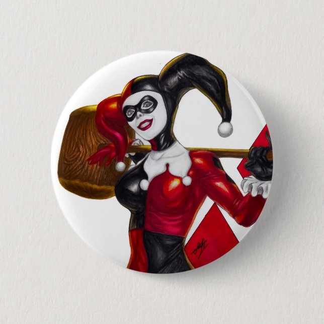 Harley Quinn ~ Harleen Quinzel Button (Vorderseite)