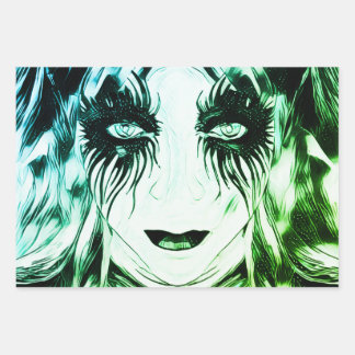 Harley Quinn  Hellequin Gothic Girl Geschenkpapier Set