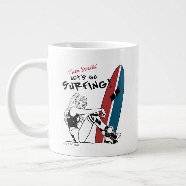 Harley Quinn - Lass uns surfen gehen Jumbo-Tasse (Links)