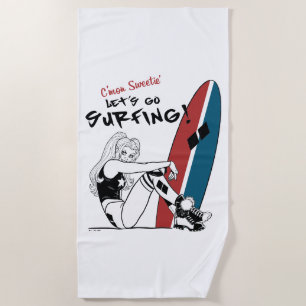 Harley Quinn - Lass uns surfen gehen Strandtuch