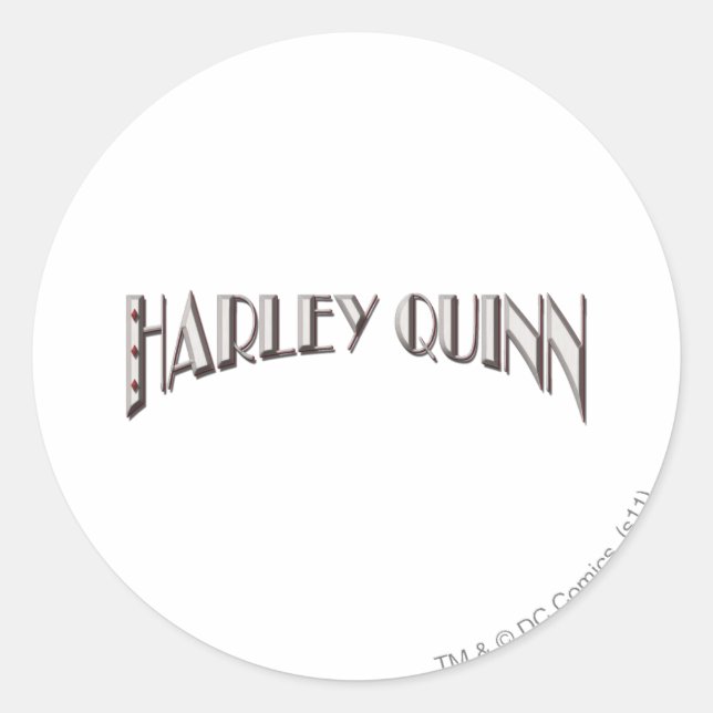 Harley Quinn - Logo Runder Aufkleber (Vorderseite)