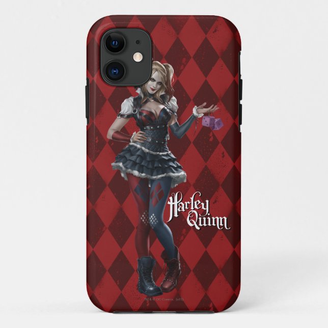 Harley Quinn mit Fuzzy Dice Case-Mate iPhone Hülle (Rückseite)