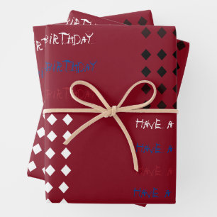 Harley Quinn Monster Birthday Wrapping Paper Geschenkpapier Set