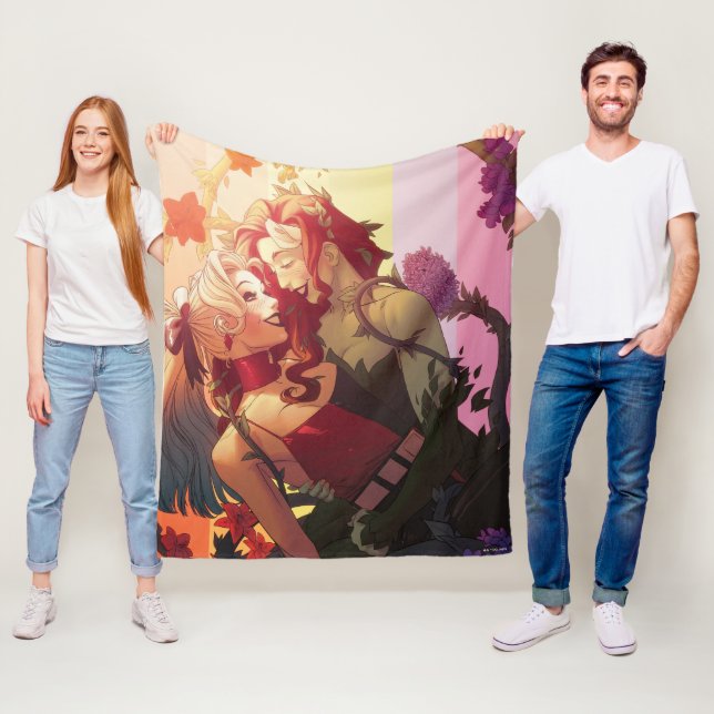Harley Quinn & Poison Ivy Pride Comic Cover Fleecedecke (Beispiel)