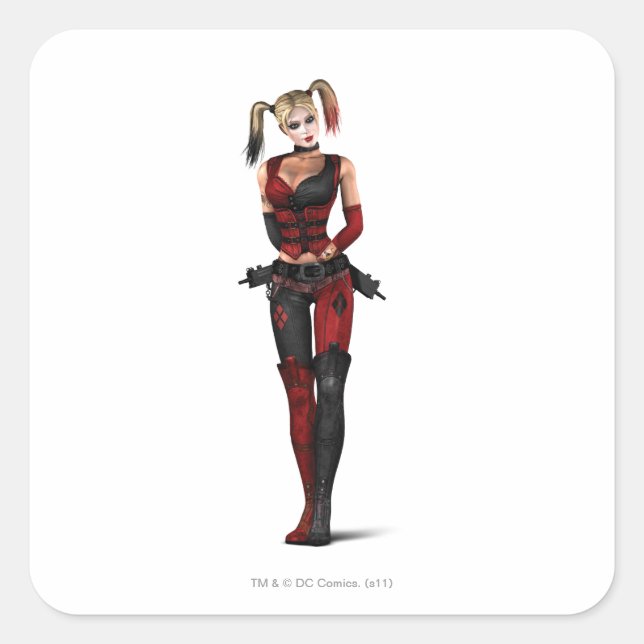 Harley Quinn Quadratischer Aufkleber (Vorderseite)