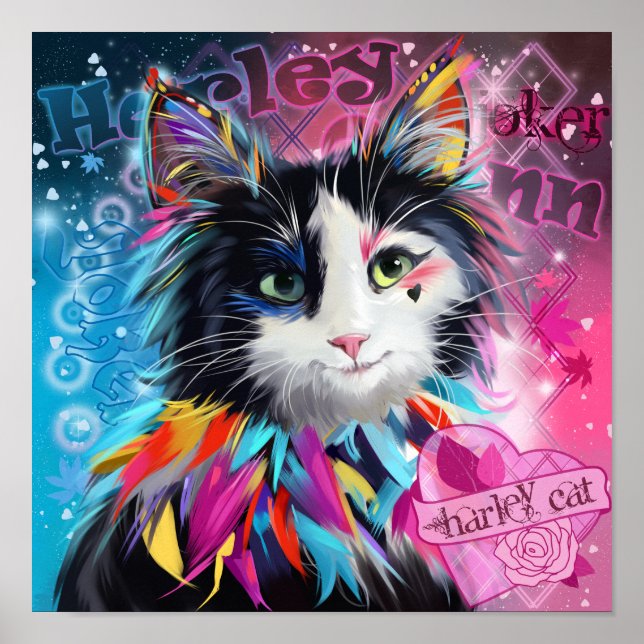 Harley Quinn the Cat Poster (Vorne)