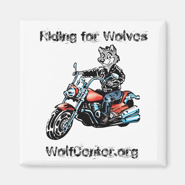 Harley Wolf Square Magnet (Vorne)