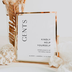 HARLOW Bad Basket Wedding Mens Room Poster