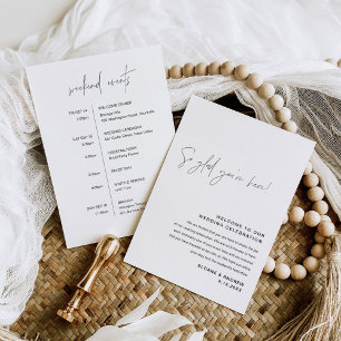 HARLOW Begrüßungsbrief und Hochzeitkarte Einladung