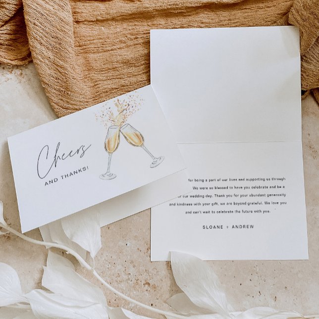 HARLOW Champagne Wedding Danke Card (Von Creator hochgeladen)