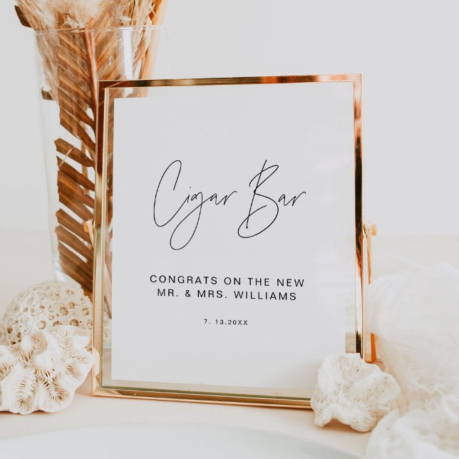 HARLOW Cigar Bar Wedding Sign Poster (Von Creator hochgeladen)