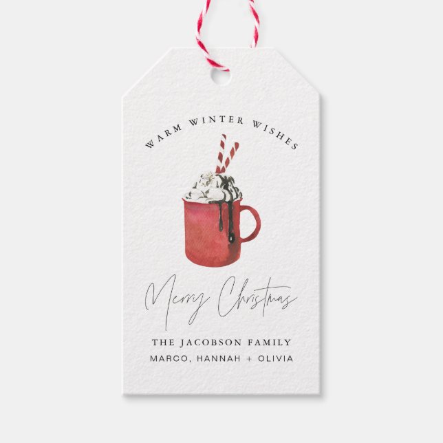 HARLOW Cosy Hot Cocoa Weihnachten Familie Geschenk Geschenkanhänger (Vorderseite)