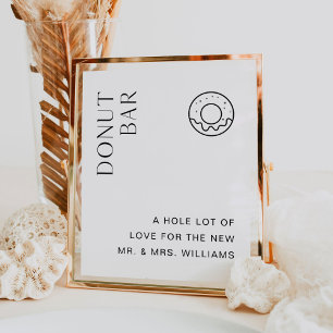 HARLOW Donut Bar Wedding Sign Poster