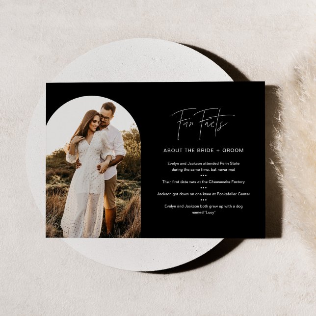 HARLOW Fun Fakten über die Braut und die Erdenkart Einladung (Von Creator hochgeladen)