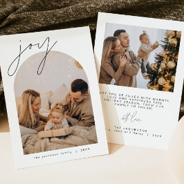 HARLOW Joy Edgy Modern Arch Foto Holiday Invitati Einladung