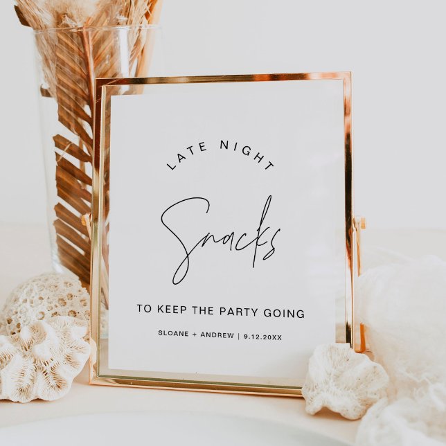 HARLOW Late Night Snacks Wedding Sign Poster (Von Creator hochgeladen)