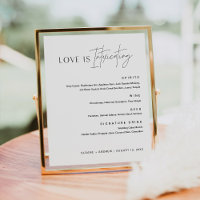HARLOW Liebe ist berauschend Bar Menu-Zeichen 8x10