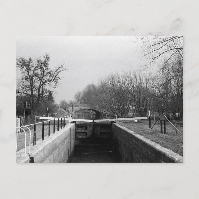 Harlow Mill lock, Essex, Vereinigtes Königreich Postkarte (Vorderseite)