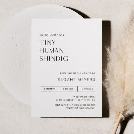 HARLOW Minimalistisch Baby Dusche Tiny Human Shind Einladung