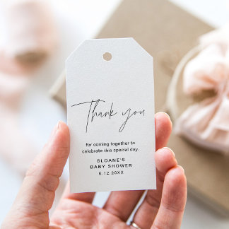HARLOW Minimalistisch Baby Dusche Vielen Dank Geschenkanhänger