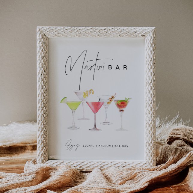 HARLOW Minimalistisch Martini Bar Sign Poster (Von Creator hochgeladen)