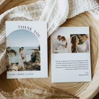 HARLOW Minimalistisch Wedding Foto Danke Karte