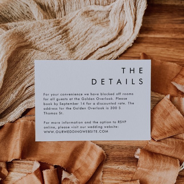 HARLOW Modern Minimalistisch Details Card Einfach Begleitkarte (Von Creator hochgeladen)