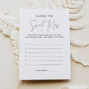 HARLOW Raten Sie die Sweet Mess Game Card Einladung