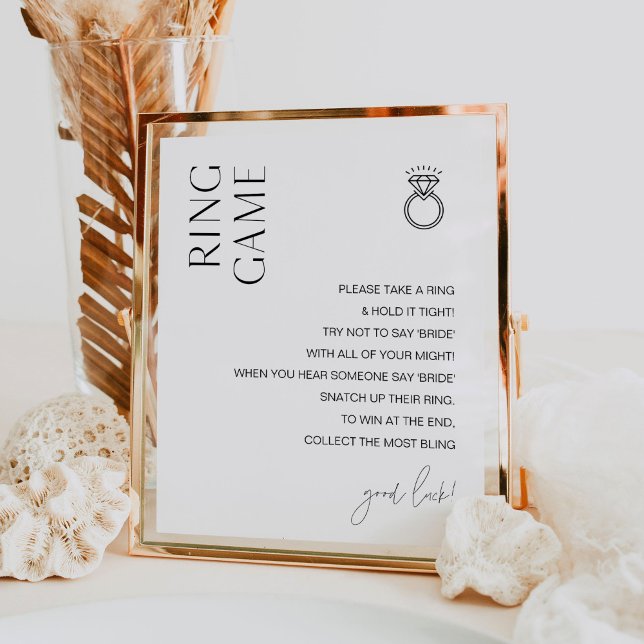HARLOW Ring Game Sage nicht "Bride Sign" Poster (Von Creator hochgeladen)