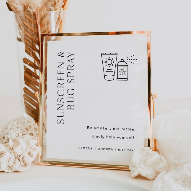 HARLOW Sonnenschutzcreme und Bug Wedding Sign Poster (Von Creator hochgeladen)