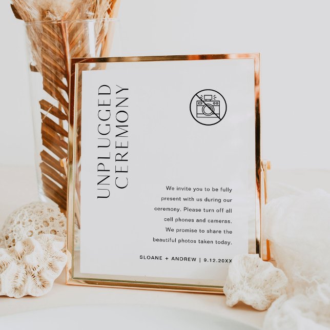HARLOW Unplugged Zeremony Wedding Sign Poster (Von Creator hochgeladen)