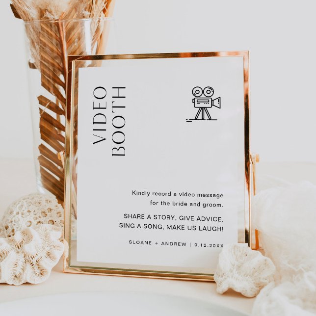 HARLOW Video Booth Wedding Sign Poster (Von Creator hochgeladen)