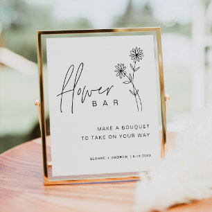 HARLOW Wedding Blume Bar Sign 8x10 Poster