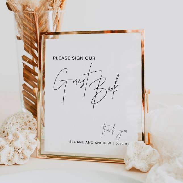 HARLOW Wedding Guest Book Sign Poster (Von Creator hochgeladen)