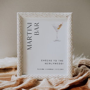HARLOW Wedding Martini Bar Sign Poster