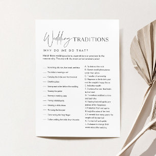 HARLOW Wedding Traditions Brautparty Game Card Einladung