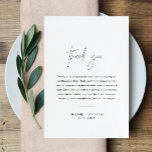 HARLOW Wedding Vielen Dank Letter Napkin Note Card Einladung<br><div class="desc">Harlow Collection - eine perfekte Mischung aus purer Eleganz und modernem Flair. Es ist mit einem modernen Script-Schriftart entworfen,  der Stil und Eleganz ausstrahlt. Jedes Produkt in der Kollektion ist sorgfältig gefertigt,  um einen zeitlosen und On-Trend-Look zu präsentieren.</div>