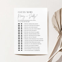 HARLOW Wer sagte es Mama oder Daddy Baby Game Card