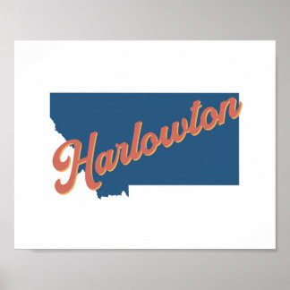 Harlowton, Montana-Staat Poster