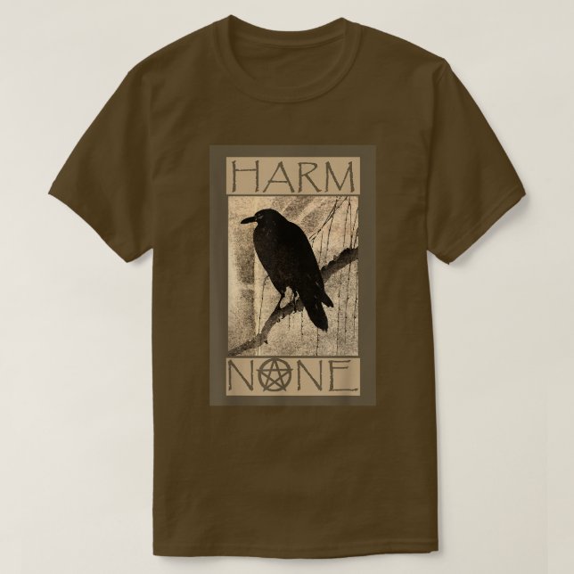 Harm None WiccanPagan-Design T-Shirt (Design vorne)