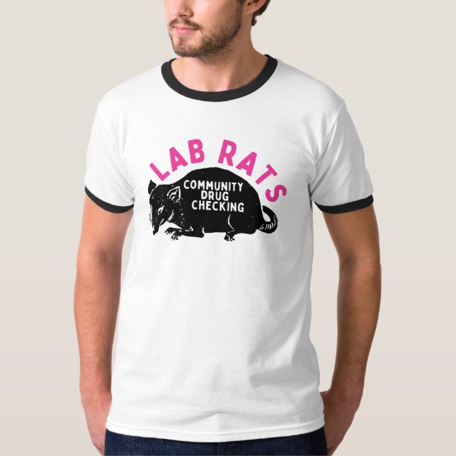 Harm Reduction Sisters Lab Rats CDC T-Shirt (Vorderseite)