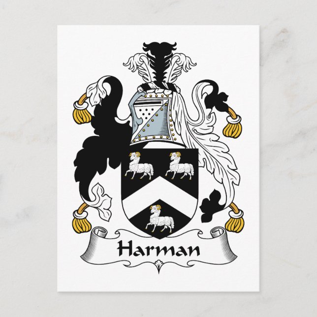Harman Familienwappen Postkarte (Vorderseite)