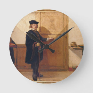 Harmensz van Rijn Rembrandt (1606-69) Knocking on Runde Wanduhr