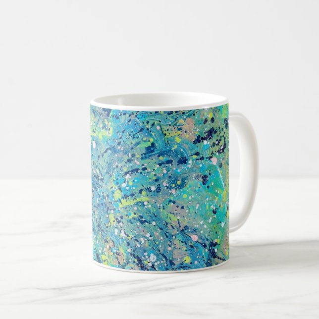 Harmoni Serie Nr. 1 – Resonance Abstract Kaffeetasse (VorderseiteRechts)