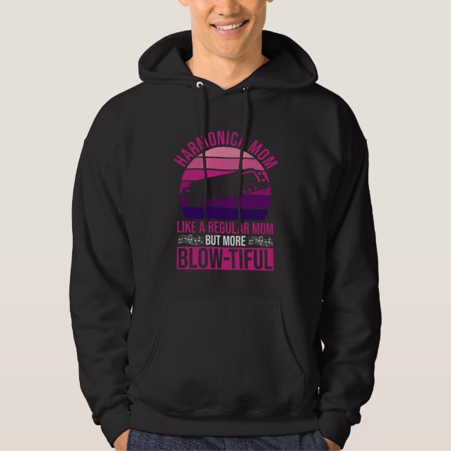 Harmonic Player Mom And Harmonica Mother Hoodie (Vorderseite)