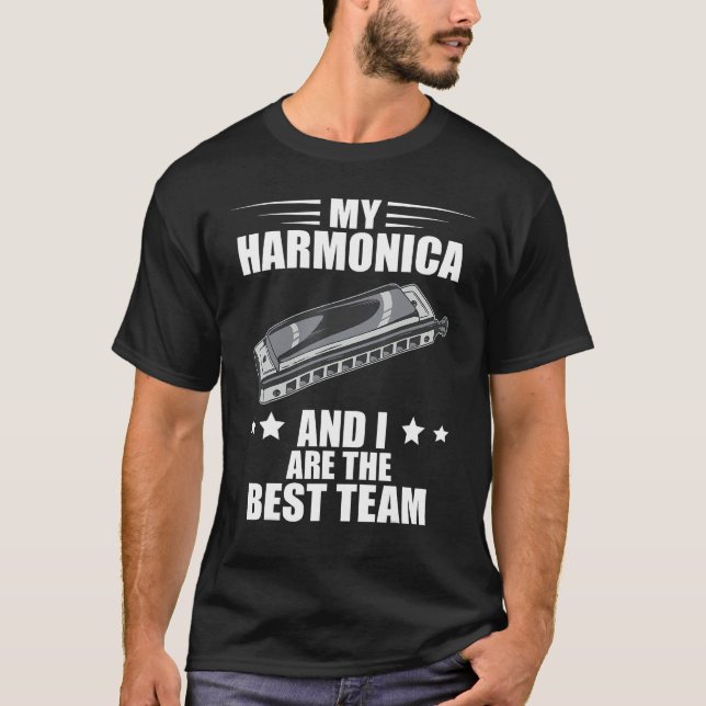 Harmonica Best Team French Harp Player Musician Bl T-Shirt (Vorderseite)